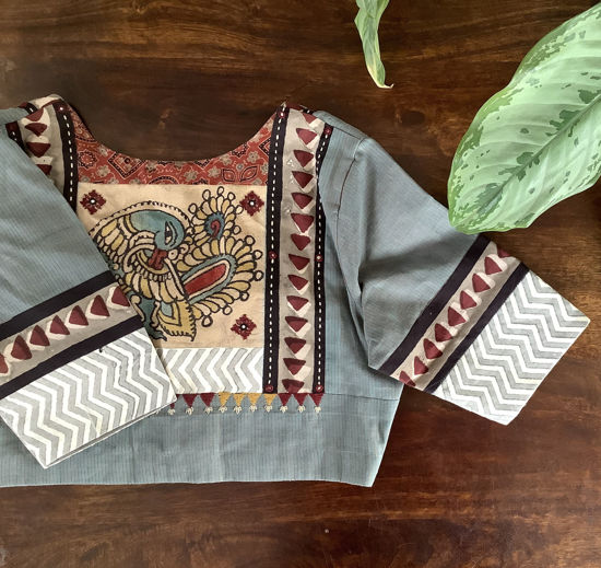 PEACOCK ON GREY