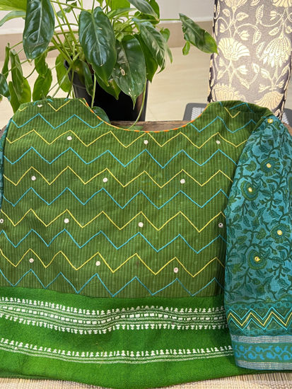 Old-World Threads in Blue & Olive