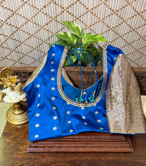 Electric Blue & Antique Gold