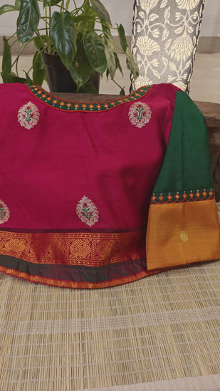 Green & Turmeric on Muga silk