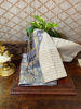 Silk Brocade in baby blue and silver