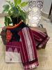 Bhumi in ivory and maroon