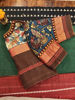 A Union of Weaves in Blue Kalamkari