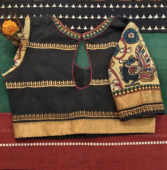 A Union of Weaves in Fenugreek Yellow Kalamkari
