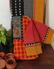Palum Pazhamum Checks with Kalamkari Annam