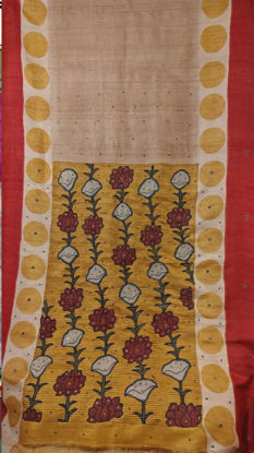 Bold Blooms on Tussar