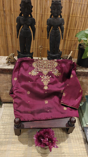 Tales of Margazhi in Burgundy & Gold ✨🌺