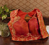 Peach & Orange Brocade | Cut Choli