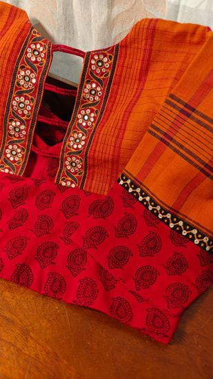 Vintage Fusion — Kandangi & Block Print🪷🍂