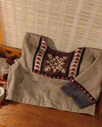 Snuff Brown Kolam Checks