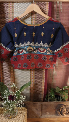 Red Ajrakh · Indigo Florals