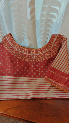 Red Bandhani and stripes