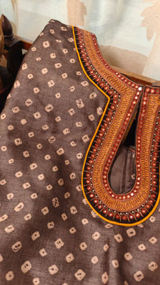 Grey Bandhani · Sunlit Chevron