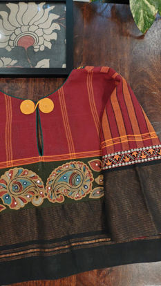 Kandangi Checks | Kalamkari Appliqué