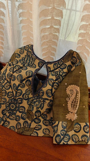 Floral Kalamkari | Blue & Sage