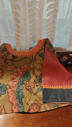 Blush in Bloom — Floral Kalamkari