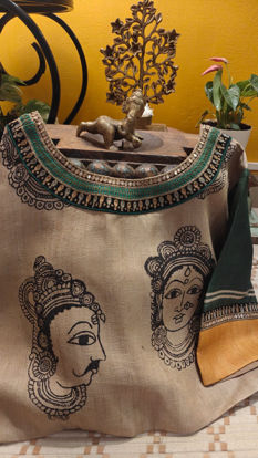 Murals in Motion — Hand-Painted Kalamkari on Tussar Silk