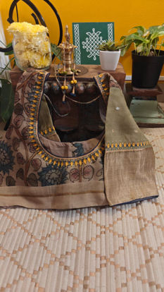 Floral Kalamkari on Chanderi