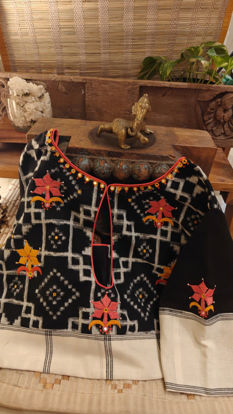 Charcoal & Ivory Telia Rumal