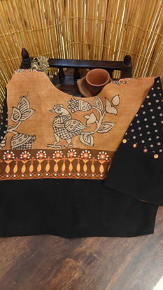 Charcoal Kalamkari, Tribal Lines