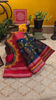Red Narayanpet with Blue Kalamkari